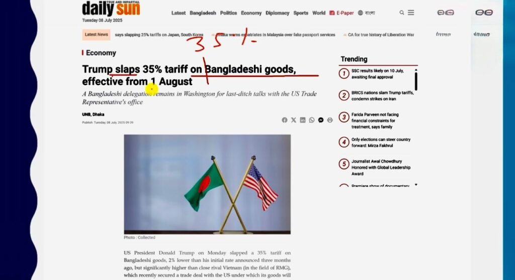 Why Did Trump Impose a 35% Tariff on Bangladesh?